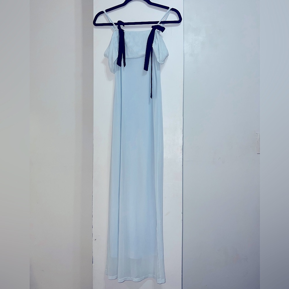 Light Blue Black Ribbon/Bow Dress